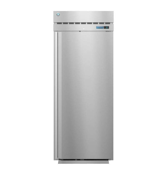 Hoshizaki RN1A-FS single section roll-in refrigerator with stainless steel door and lock.