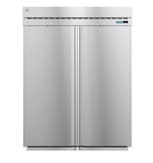 Hoshizaki RN2A-FS two-section roll-in refrigerator with stainless steel doors.