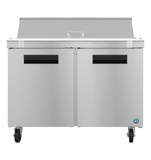 Hoshizaki SR48B-12 Two Section Sandwich Prep Table Refrigerator with Stainless Doors