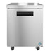 Hoshizaki UF27B-01 single section undercounter freezer with stainless steel door and lock.