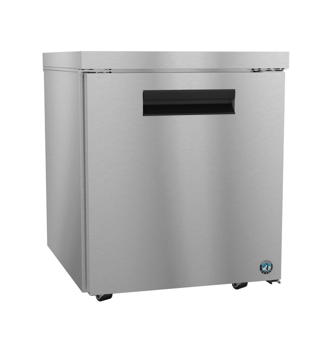 Hoshizaki UF27B-LP undercounter freezer with stainless steel door.