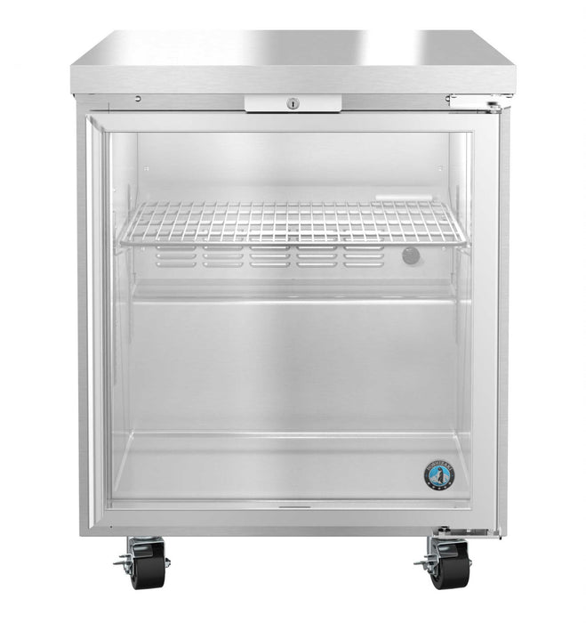 Hoshizaki UR27B-GLP01 Undercounter Refrigerator with Full Glass Door.