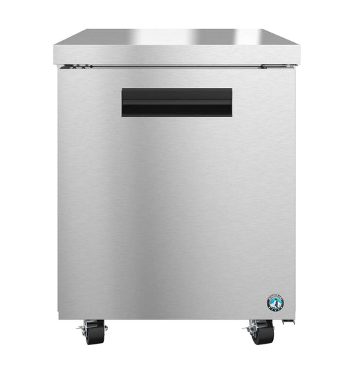 Hoshizaki UR27B single section undercounter refrigerator with stainless door.