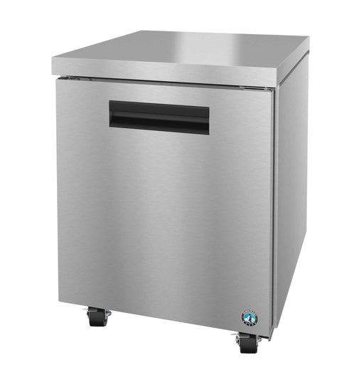 Hoshizaki UR27B single section undercounter refrigerator with stainless door.