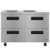 Hoshizaki UR48B-D4 undercounter refrigerator with stainless drawers and casters.