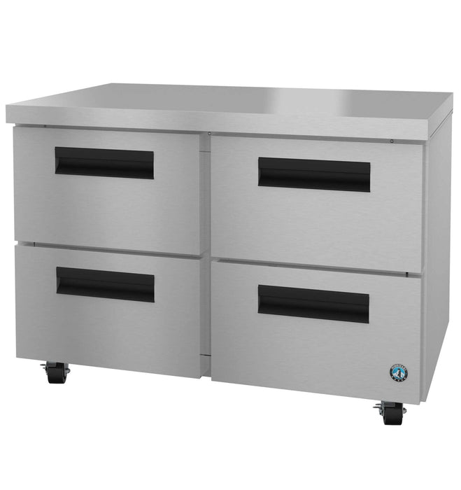 Hoshizaki UR48B-D4 undercounter refrigerator with stainless drawers.