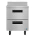 Hoshizaki WF27B-D2 freezer with stainless drawers, single section worktop.