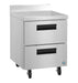 Hoshizaki WF27B-D2 stainless steel single section worktop freezer with drawers.