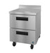 Hoshizaki WF27B-D2 freezer with stainless drawers, single section worktop.