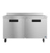 Hoshizaki WF60B-01 two section worktop freezer with stainless steel doors and lock, ENERGY STAR® qualified.