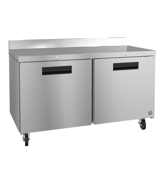 Hoshizaki WF60B-01 two-section freezer with stainless steel doors and lock