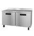 Hoshizaki WF60B-01 two-section stainless steel freezer with lockable doors and casters.