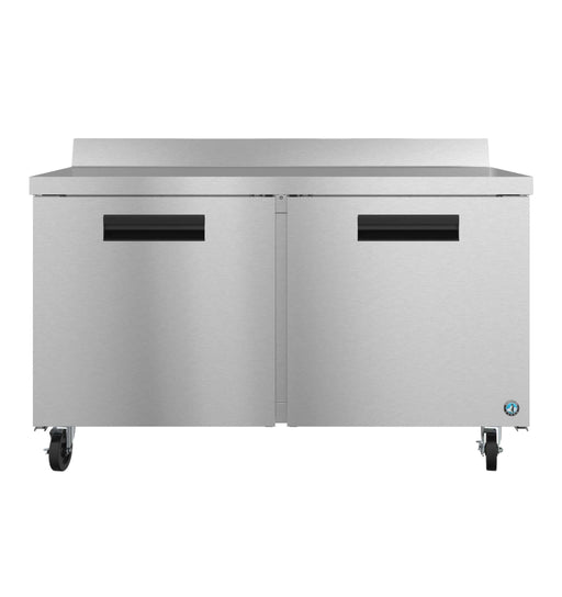 Hoshizaki WF60B freezer with two-section worktop and stainless doors.