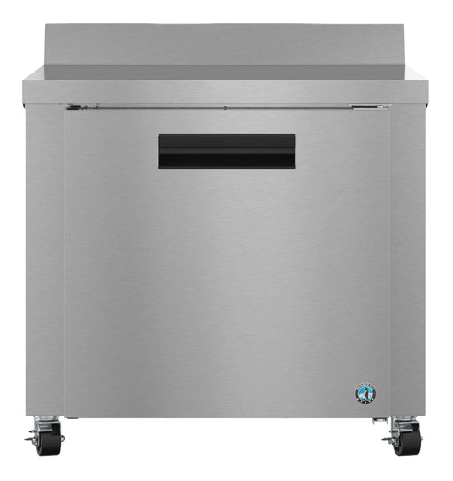 Hoshizaki WR36B single section stainless steel worktop refrigerator with door.